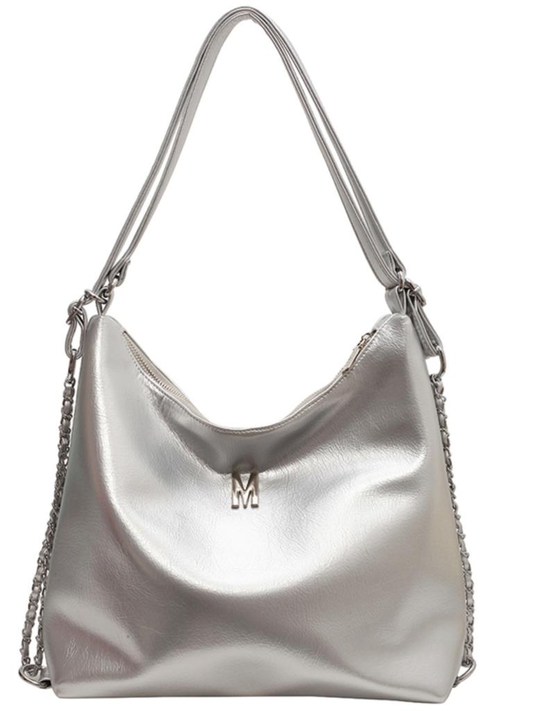 Backpack bag New women's bag Versatile shoulder bucket bag Fashion large-capacity bag Tote bag Chain bag