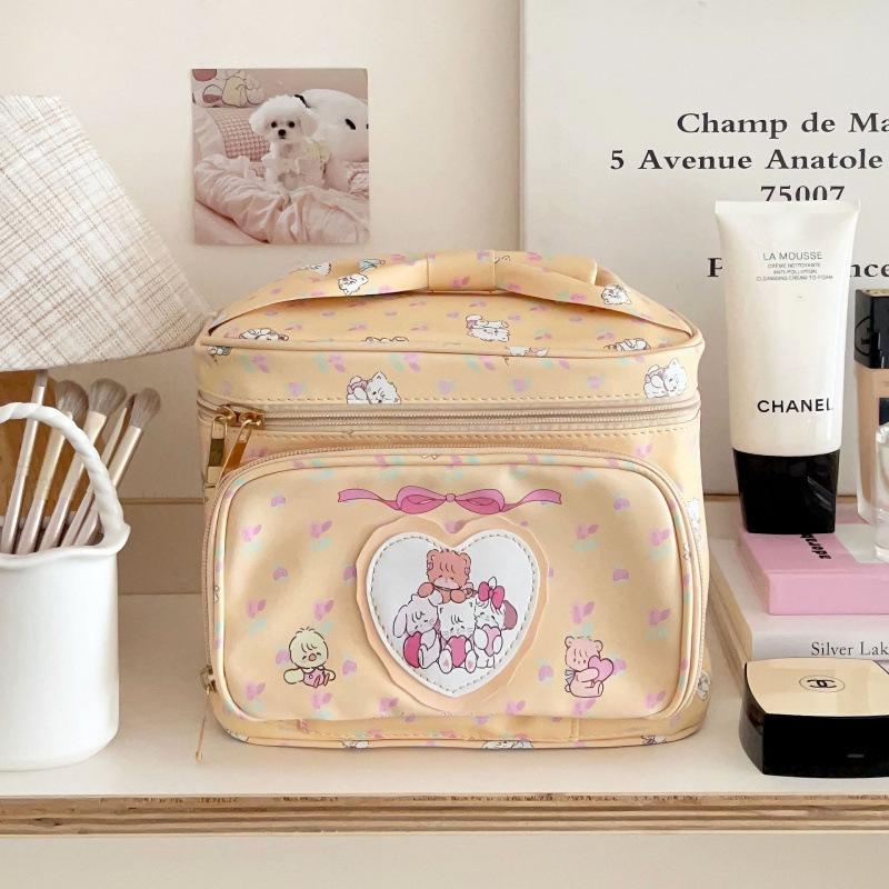 Trendy Princess Makeup Bag - Cute, Sweet, and Spacious Rectangular Travel Handbag