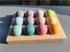 High Quality Rainbow Music Sounding Trees Wooden Petals Assembly and  Marble Run Balls Tracking Kids Educational Toys