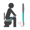 Toilet Aids Tool 15.7in Long Reach Comfort Wipe Soft Flexible Head Self Assist Toilet Wiping Aid Too