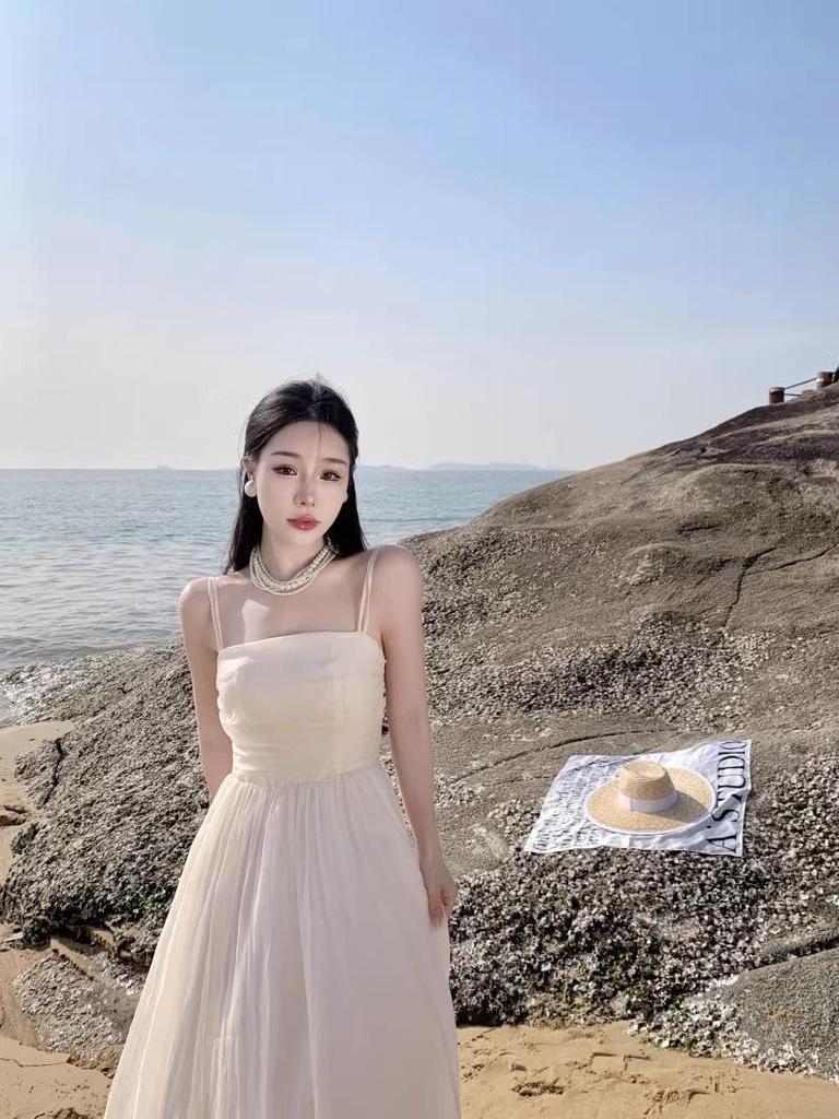 Chiffon Mesh Slim Waist Suspender Long Skirt - 2024 Style Women's Fashion
