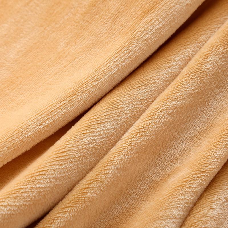 Winter Thick Solid Color Flannel Fleece Blanket Soft Cozy Home Office Gift