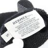 Pristine HERMES Baltimore Mittens Serie Metal Knit Gloves black cashmere S Used