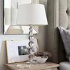 Nordic Creative LED Floor Lamp Fabric Lampshade Crystal Glass Ball Home Decoration Living Room Bedroom Art Reading Desk Lamp