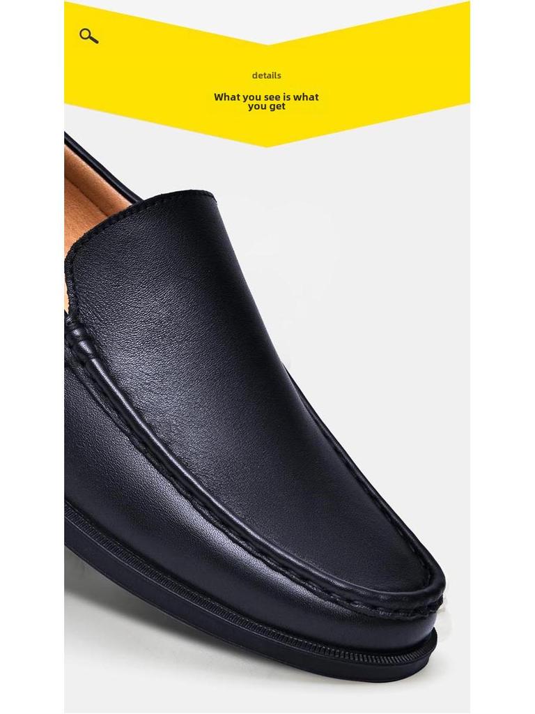 Herren Atmungsaktive Weiche Leder Slipper, Slip-On, Größen 37-46, Ideal für Mittelalte und Ältere