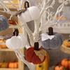 Handmade Crochet Pumpkin Decoration With Polyester Fabric Harvest Festival Shelf Display Accessory