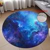 Galaxie Nebel Runder Teppich Flanell Kosmische Fußmatte Für Wohnzimmer Schlafzimmer Weltraum Thema Dekor Blaue Lila Sterne Weich Rutschfest Modern