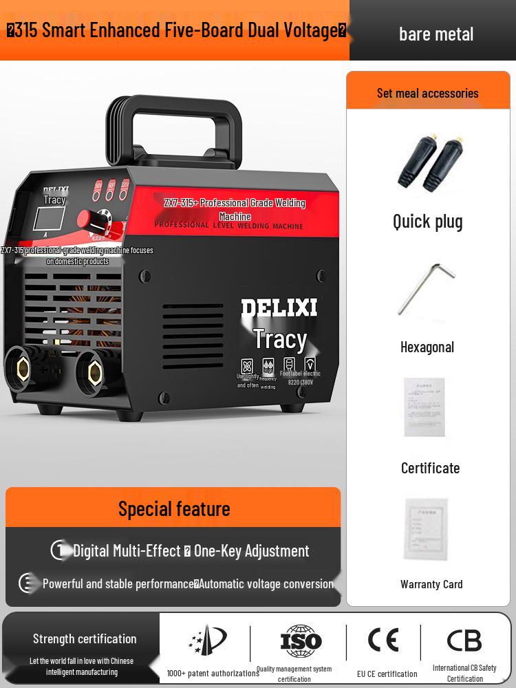 Delixi 315/400 Industrial Welder, Dual Voltage 220V/380V, Small All-Copper Automatic for Household & Industrial Use