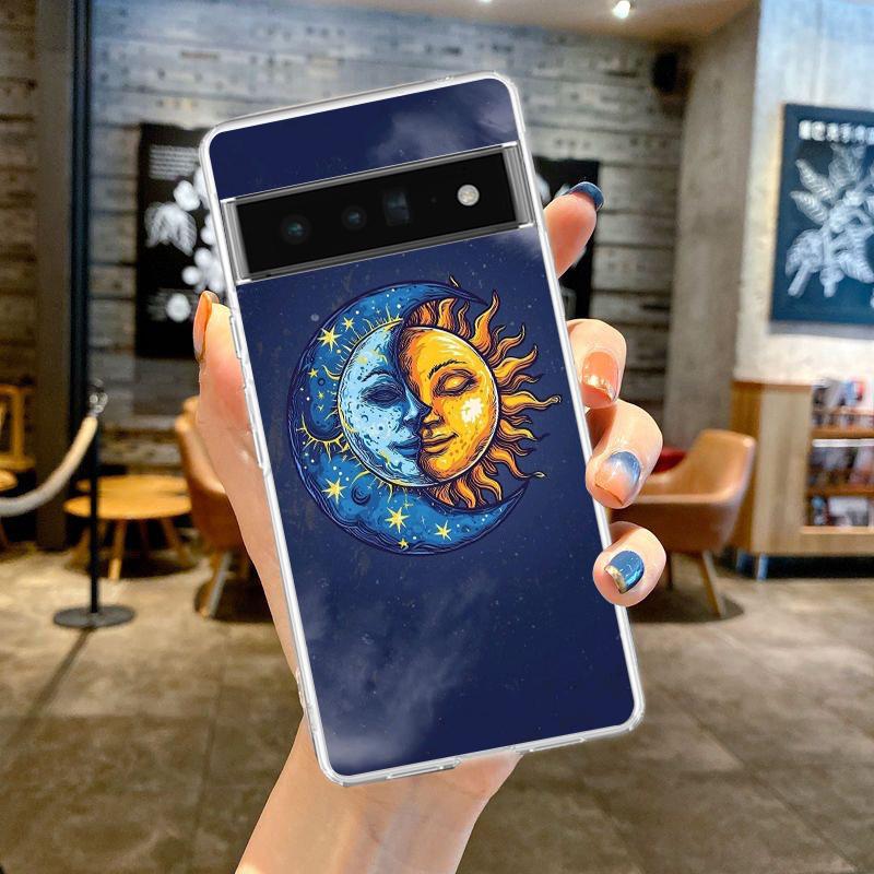 

Чехол для телефона Google Pixel 9 8 7 6 9A 8A 7A 6A 5 4 5A 4A 3A Pro XL Мягкий ТПУ Прозрачная крышка Звездное небо планета космос искусство Google Pixel 8a