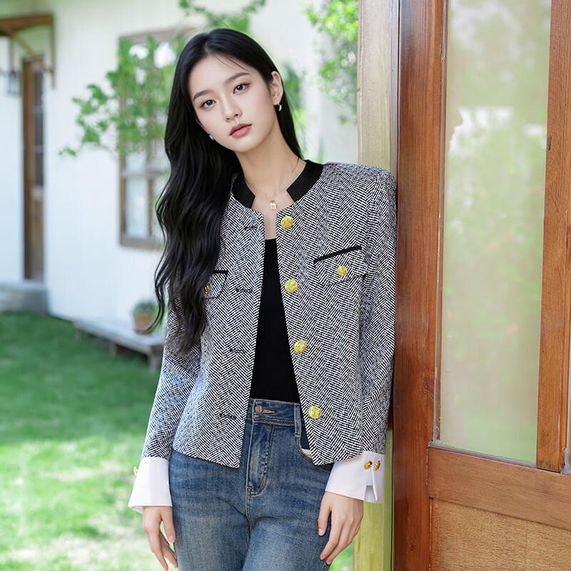 

Женский черный кардиган с контрастной полоской, пиджак XL