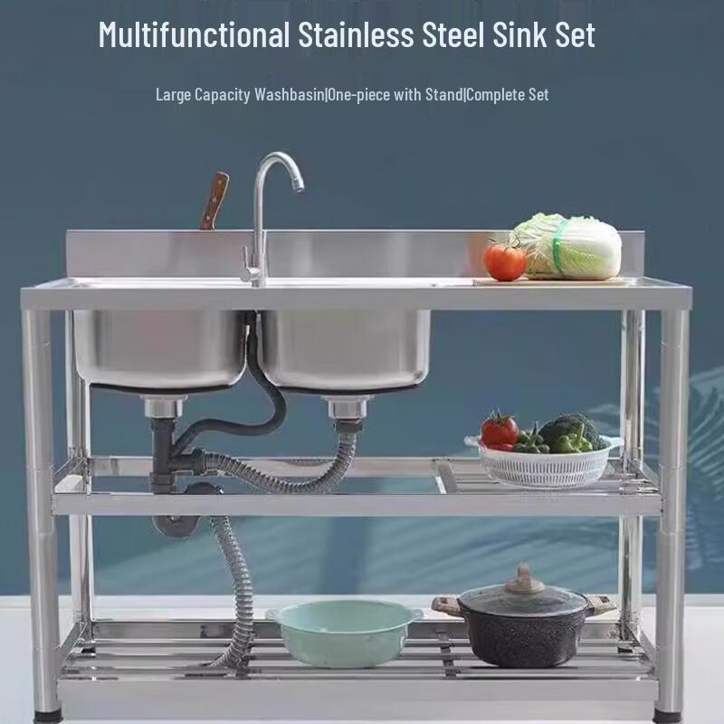 Beifu Küche Verdickte Edelstahlspüle Arbeitsstation