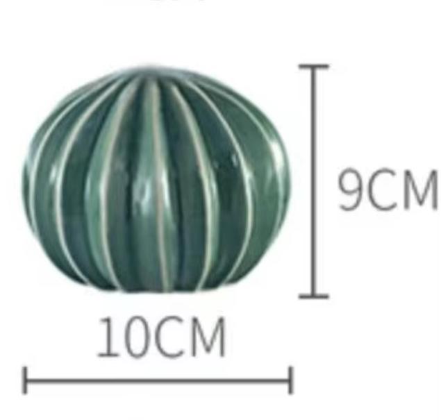 

Керамическое украшение в виде кактуса в скандинавском стиле | Зеленая фигурка растения для декора дома и офиса B
