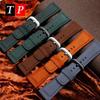 Echtes Leder Uhrenarmband Sevenfriday Uhrenarmband Mattiertes Herren Schwarzgrün Armband Retro Rindsleder Uhrenzubehör 28mm