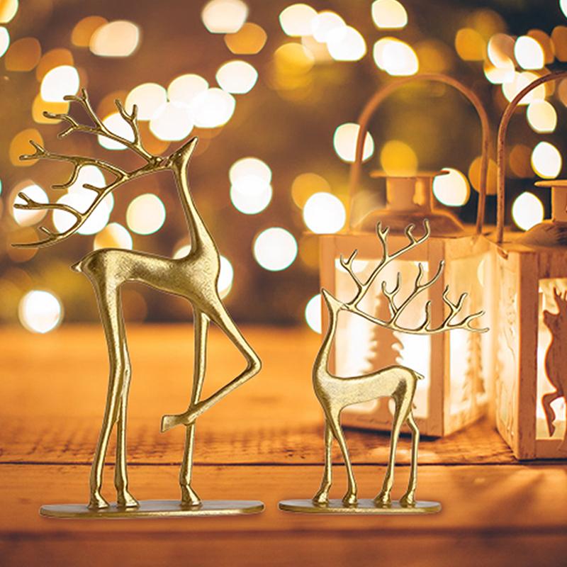 Rentier Weihnachtsdeko, Metall Rentierfiguren, Moderne Minimalistische Weihnachts-Skulptur, Elegante Indoor-Feiertagsdeko