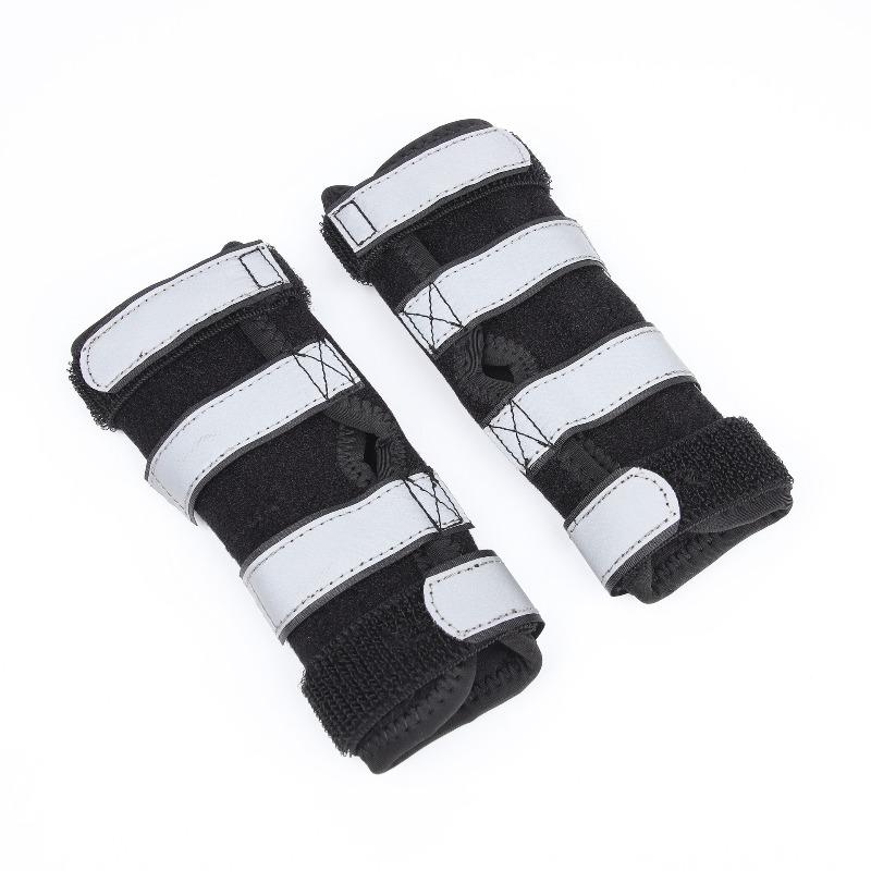 

Dog Knee Pads, Pet Protective Gear, Dog Postoperative Recovery Reflective Velcro Joint Protectors XL чёрный