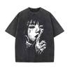 New Arrival Unisexs Clothes Tee Shirt Homme Graphic TShirts Unisex Washed Streetwear Graphic Print Harajuku Hip Hop Tshirt Yk