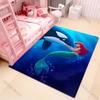 3D Printing Little Mermaid Ariel Princess Cartoon Carpet!Lving Room Bed Mat,Non-slip Durable Rug,Modern Simple Style Great Gift