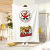 Drawing R-Retro Cartoon Badge Style Throw Soft Warm Throw Blanket for Bedroom Living Room Bed Travel Camping Picnic Gift