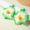 Sweet Fabric Flower Earrings Colorful Beach Drop Earrings Beautiful Floral Pendant Earrings  Women