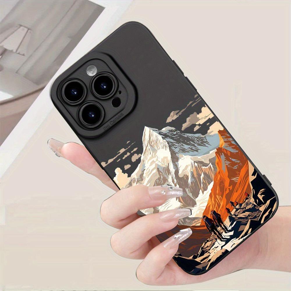 Creative snow mountain pattern phone case suitable for iPhone17 16 15 14 13 12 11Pro/Max/Plus anti drop and shockproof backcover