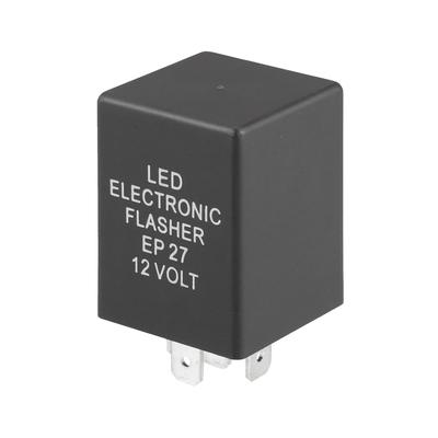 VekAuto Relay Electronic LED Flasher Relay Fix 5 Pin EP27 Turn Signal Flasher Universal Car Durable Plastic Black