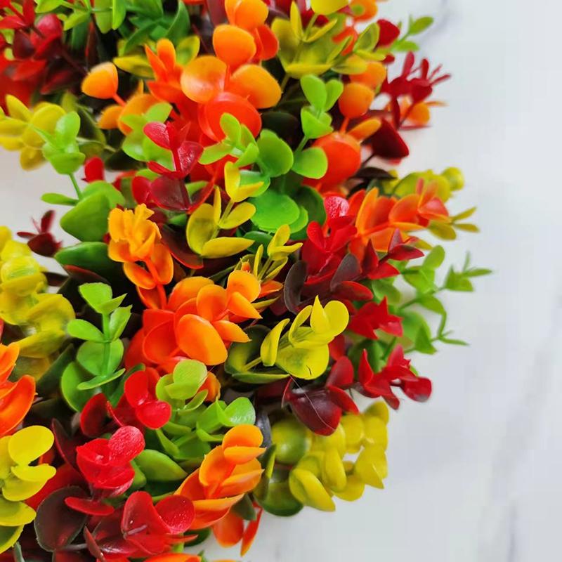 Spring Wreaths for Porch Yard Wedding Decoration Farmhouse Home Hanging Decor,36CM