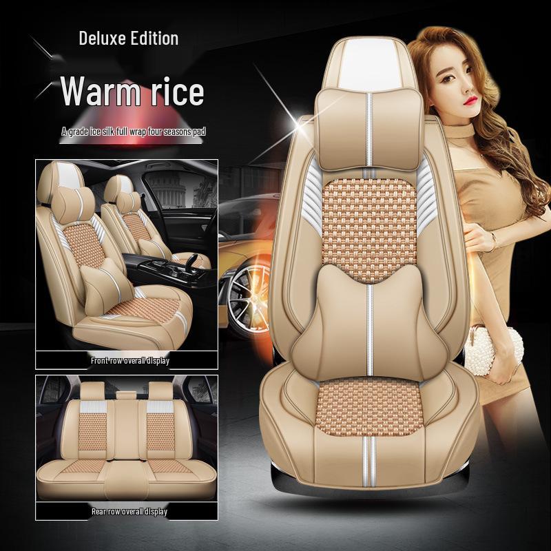 Jiaqi Eis-Seide Cartoon Autositzbezug: Vollständige Abdeckung, Universelle Passform für alle Jahreszeiten