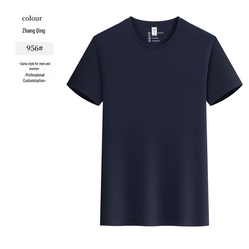 Breathable Quick-Dry Cotton Round Neck T-shirt for Tennis, Running & Sports with Custom Logo Embroidery Small