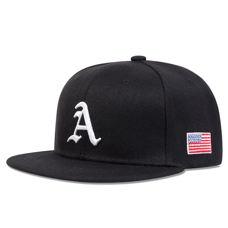 

Детская бейсболка с вышитым американским флагом и готической буквой А для мальчиков и девочек, кепка в стиле хип-хоп, кепка для гольфа, спортивные головные уборы для отдыха чёрный
