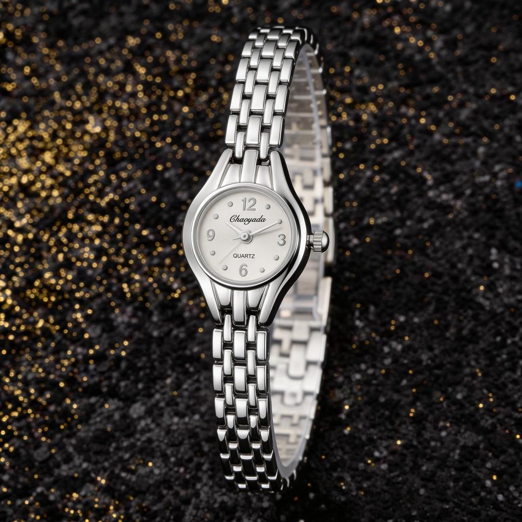 Orologi da Donna Top Orologi da Polso da Donna Bracciale in Acciaio Inossidabile Dorato Orologio Femminile Elegante Donne