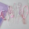 Handmade Beaded Phone Strap Sweet Fresh Style Acrylic 25cm Phone Case Lanyard for Girls