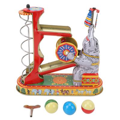Wind Up Spielzeug Elefant Spielbälle Spiel Eisen Nostalgie Thema Vintage Sammler Uhrwerk Spielzeug für K
