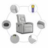 Massage Chair Cloud Grey Fabric