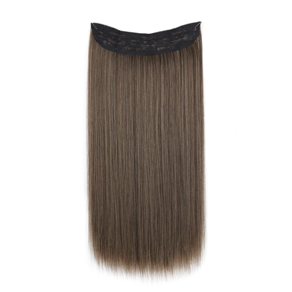 MERISIHAIR Blond deschis Extensii de păr lung și drept natural Fibră sintetică Purtare zilnică Cosplay Linie de pește invizibilă Postiță