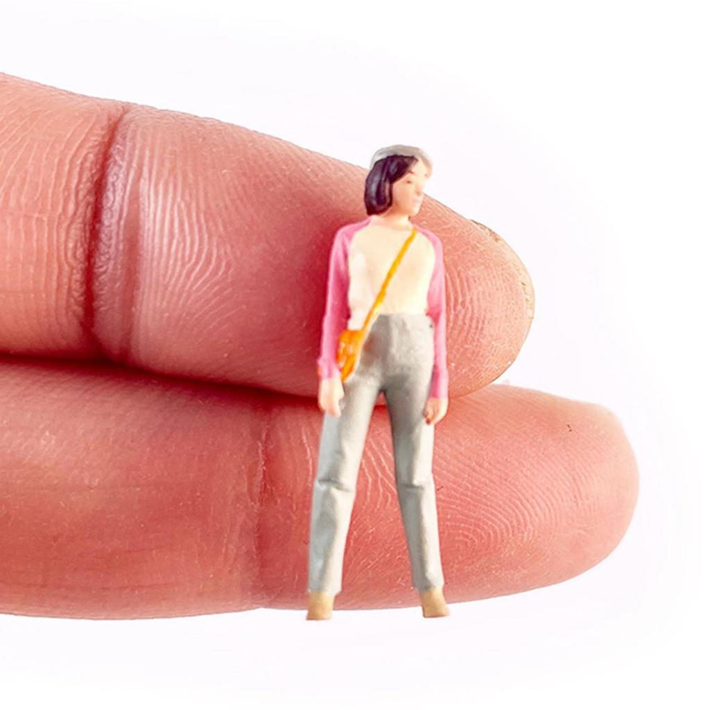 3x 1:64 Scale Diorama Women Figures Female Models Desk Decor Sand Table Centerpiece Miniature