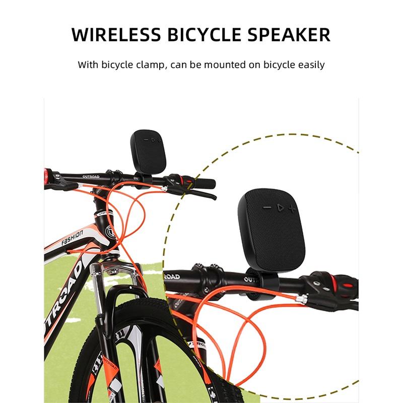 Outdoor Bicycle Wireless Stereo Portable Sports Cycling Speakers Built-in Mic Shockproof IPX4 Waterproof Bluetooth Sound Box