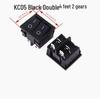 KCD5 Black Rocker Switch, 4/6 Pins, 2/3-Position, Red/Green Light, Double Pole, 6A 250V.