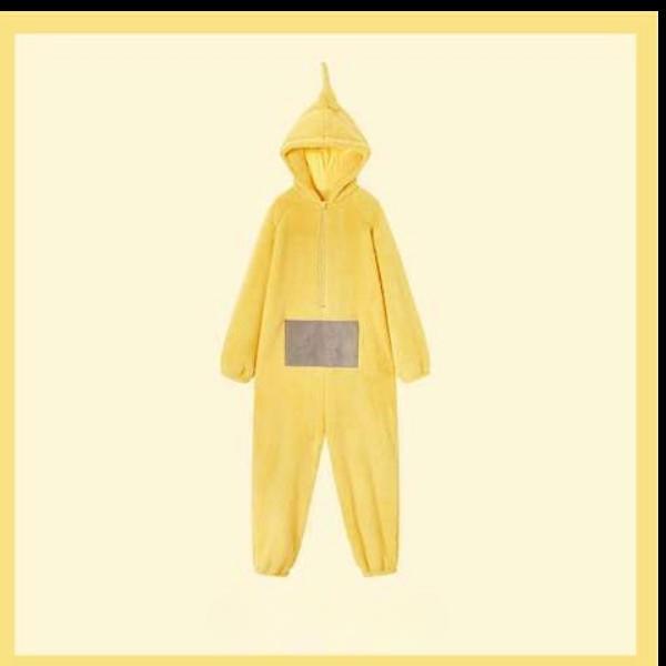 

Детский комбинезон осень зима с капюшоном Телепузики мультфильм аниме мальчики и девочки фланелевая домашняя одежда 140 жёлтый