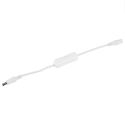 5 Pièces 28.5cm Connecteur Adaptateur d'Alimentation CC En Ligne avec Interrupteur ON OFF pour Bandes Lumineuses LED Blanc