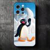 Cartoon P-Pingu Penguin Soft Phone Case for iPhone 16 16E 17 Air 15 Pro Max 14 Plus 13 Mini 11 12 7 Black Cover Back Shell