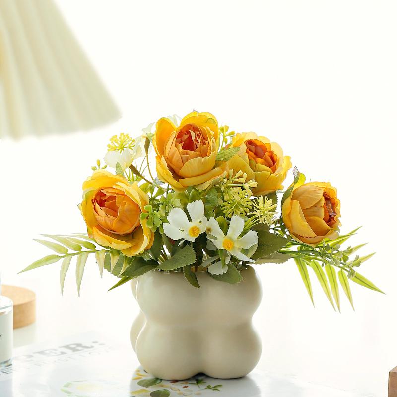 

1шт искусственные цветы маленькие украшения имитация цветов офисные настольные украшения разноцветные