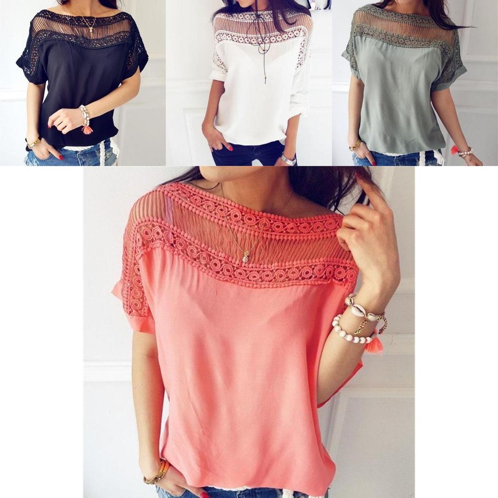 Premium Quality Fashion Women's Casual Loose Tops Blouse Short Sleeve Summer T-shirt