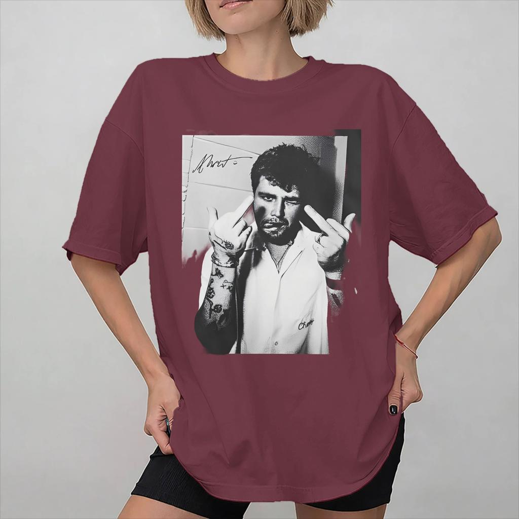 Unisexs Womens Alex Warren Face Funny Tour Shirt Pure Cotton Graphic TShirt Top Clothing
