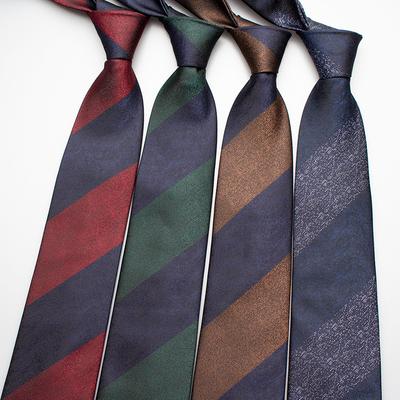 8Cm Coarse Striped Tie, Men'S And Women'S Retro Shirt, Suit, Uniform Tie