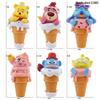 Big Star Ice Cream Cones 6-Piece Set: Trendy Anime Figures - Winnie, Strawberry Bear, Stitch, and Three-Eyed Monster