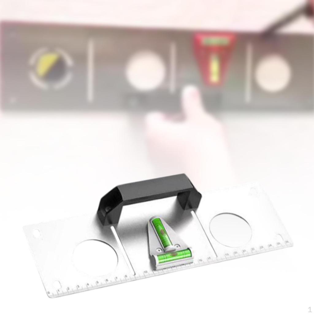 Measurement Tool Wall Box Template and Level Bathroom Shower Receptacles Measuring Ruler Electrical