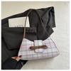Casual Street Checkered Japanese Trend Simple Fashion Shoulder Armpit Crossbody Bag for Women