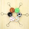 Keychain Pendant 3D Printing Precision Texture Football Basketball Tennis Sport Themed Key Chain Stress Relief Accessory