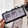 Date Week Manual Page-flipping Calendar Clock Electronic Table Clock Mechanical Alarm Clock  School