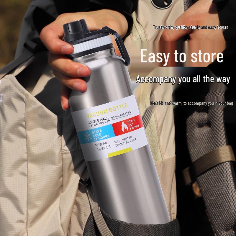 Large Capacity 304 Stainless Steel Sports Thermos Mug with Gift Box